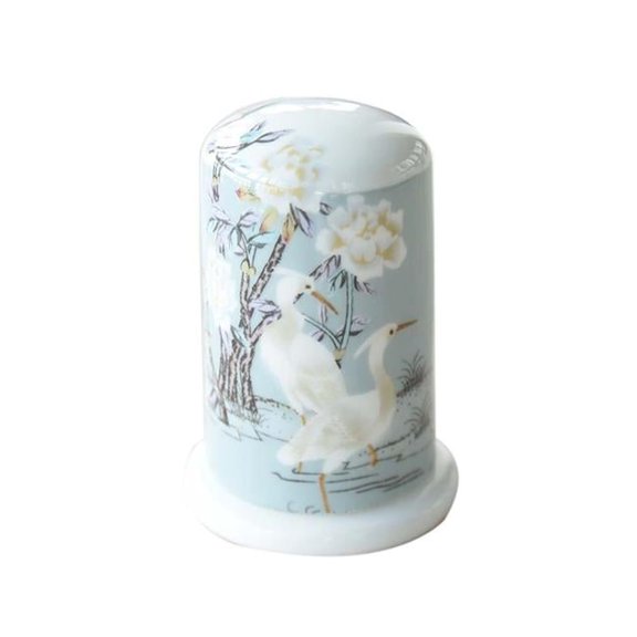 Panda Superstore PL-HOM16439921-KELLY01128-RP Ceramics Dispenser Chinese Style Toothpick Holder for Home Restaurant, Crane Pattern