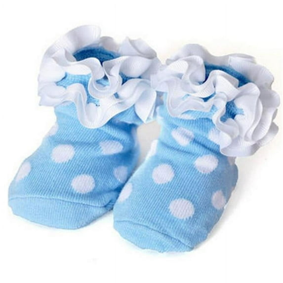 Panda Superstore PS-BAB1258892011-DALISH00159 Lovely Cotton Summer Infant Socks, White Dot - 0-12 Months
