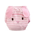 thumbnail image 1 of Panda Superstore PS-BAB166764011-ALIEN01071 Well Design Rabbit Cartoon Pink Strip Baby Diapers - Set of 2, 1 of 1