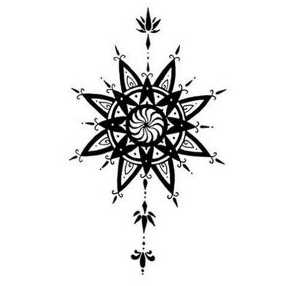 Panda Superstore PS-BEA6344642011-SUE01301 2 Piece Temporary Unisex Fake Body Totem Tattoos Stickers