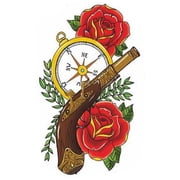 Panda Superstore PS-BEA6344642011-SUE01305 Temporary Rose Fashion Fake Body Creative Tattoo Stickers