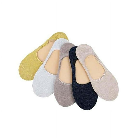 Panda Superstore PS-CLO1045708-ALAN03301 Ladies Cute Cotton Boat No Show Antiskid Socks, 5 Pair - B