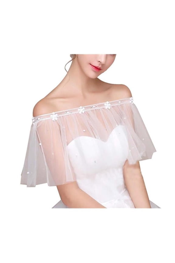 PS-CLO2474946011-ALAN03629 Womens Wedding Cape Bridal Wrap Lace Bridal Shawls, J