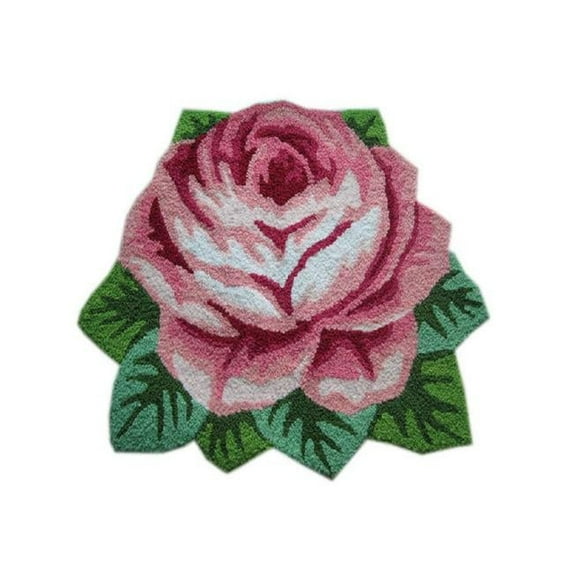 Panda Superstore PS-HOM1063242-JENSEN00002 Beautiful Rose Creative Rug