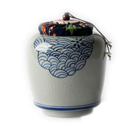 Panda Superstore PS-HOM13880491-PARKER00195 Creative Blue & White Porcelain Ceramic Tea Caddy Tea Container E