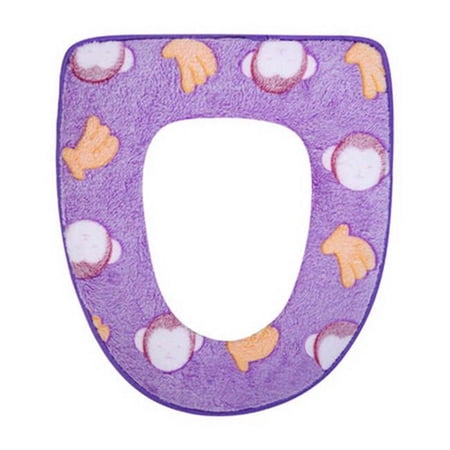 Panda Superstore PS-HOM3731791-LILY01290 Autumn & Winter Plush Pad Toilet Seat Cushion - 2 Piece