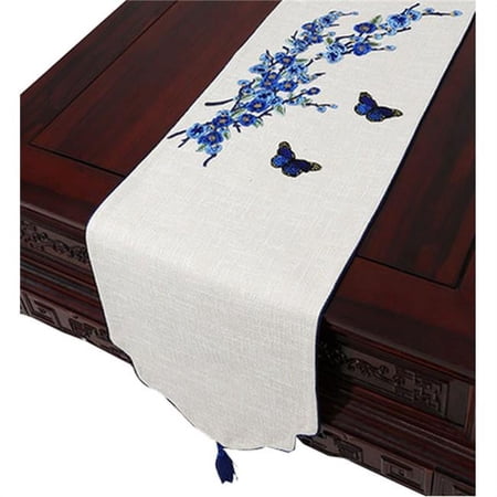Panda Superstore PS-HOM3742021-LILY00080 Cloth Linen Coffee Runner Drape Modern Chinese Tablecloth