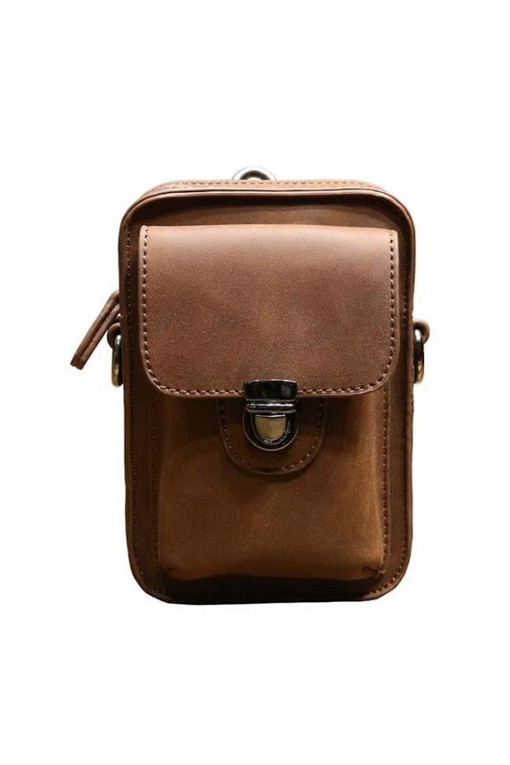 PS-LUG15743631-LILY01572 Mens Leisure Crazy Horse Skin Mobile Phone Bag