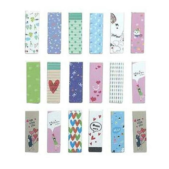 Panda Superstore PS-OFF16282131-VICKY00147 Colorful Love pattern Bookmarks, Ideal Gift for Friends And Family, Set of 18