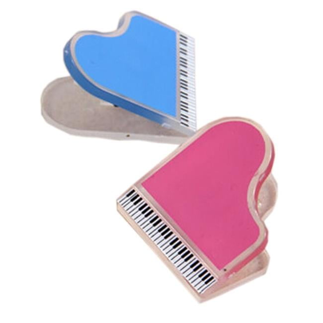 Panda Superstore PS-OFF705361011-JESSICA00631 Delicate Piano Plastic Binder Clips, Pink & Blue - Set of 2