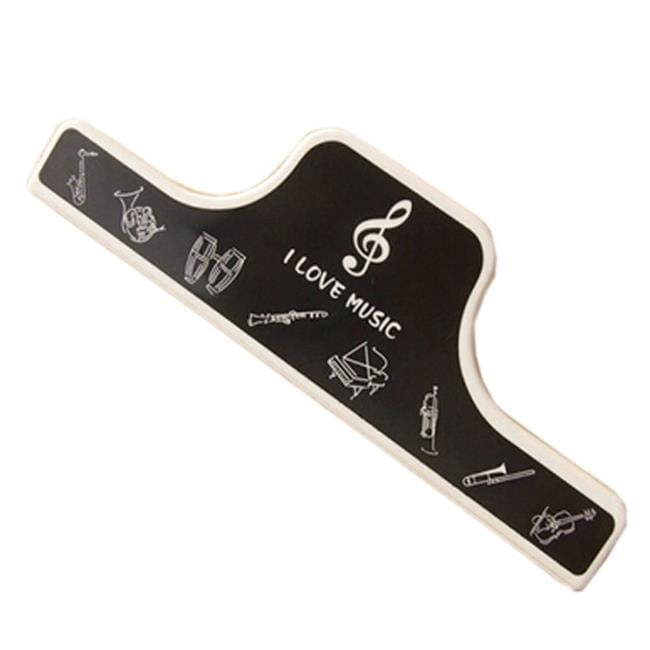 Panda Superstore PS-OFF705361011-JESSICA00632 6 x 2 in. Fashion Music Style Plastic Large Binder Clips - Set of 2