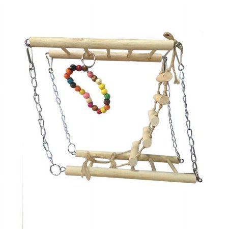 Panda Superstore PS-PET2975240011-JENNY01056 Natural Handmade Hamster Suspension Bridge Parrot Toys