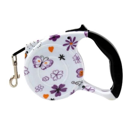 Panda Superstore PS-PET2975339011-ALIEN00822 5 m White Butterfly Pattern Leash Collar for Puppy