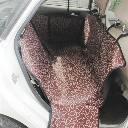 Panda Superstore PS-PET3024184011-HERMINE00791 Cloud Waterproof Pet Car Rear Seat Cover Dog Travel Mat, Coffee
