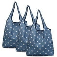 thumbnail image 1 of Panda Superstore Reusable Grocery Bags Foldable Boutique Shopping Bags Portable Tote Bags Carry Bags, Blue - 3 Pieces, 1 of 1