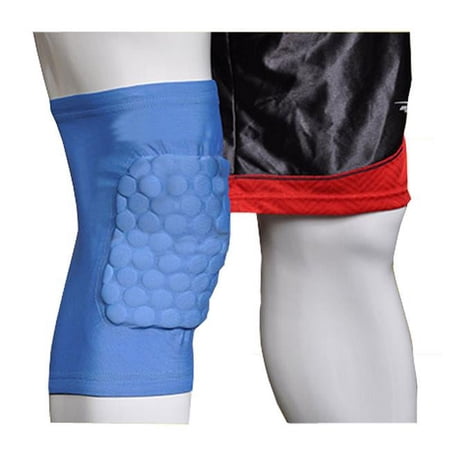 Panda Superstore Short Comb Pad Compression Basketball One Pic Leg Sleeve, Azure - Large