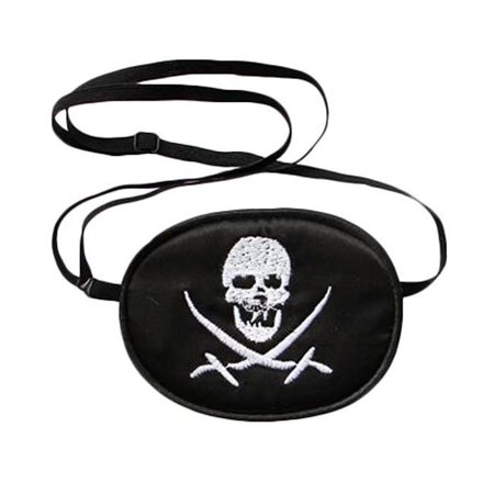 Panda Superstore Silk Soft & Comfortable Kids Eye Patch Pirate Pattern - Black