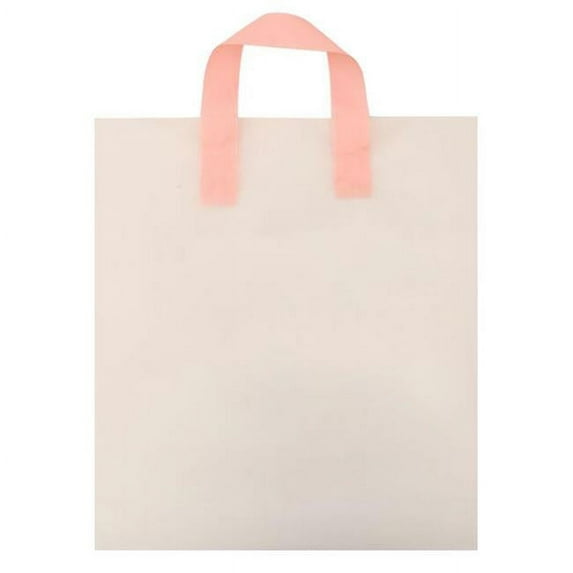 Panda Superstore Transparent Plastic Boutique Retail Clothing Tote Shopping Bags - 50 Piece