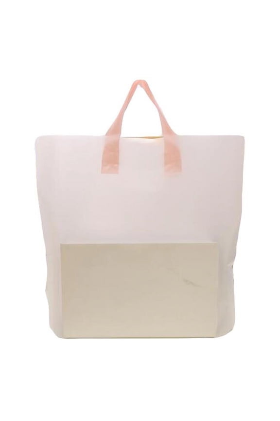 Transparent Plastic Boutique Retail Tote Shopping Bags - 50 Pieces