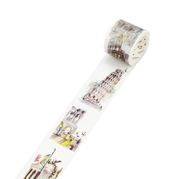 Panda Superstore WK-OFF228921-SQUARE00351 40 mm x 7 m Decorative Craft Masking Tape DIY Crafts Gift Washi Tape, Italy