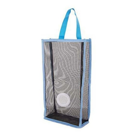 Panda Superstore PS-HOM979852011-YAN01597 Wall Mount Plastic Grid Extractable Storage Bag, Blue - Set of 2