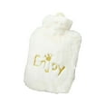 thumbnail image 1 of Panda Superstore  White Cute Portable Hot Water Bottle with Soft Flannel Cover, 27 x 15.5 cm, 1 of 1