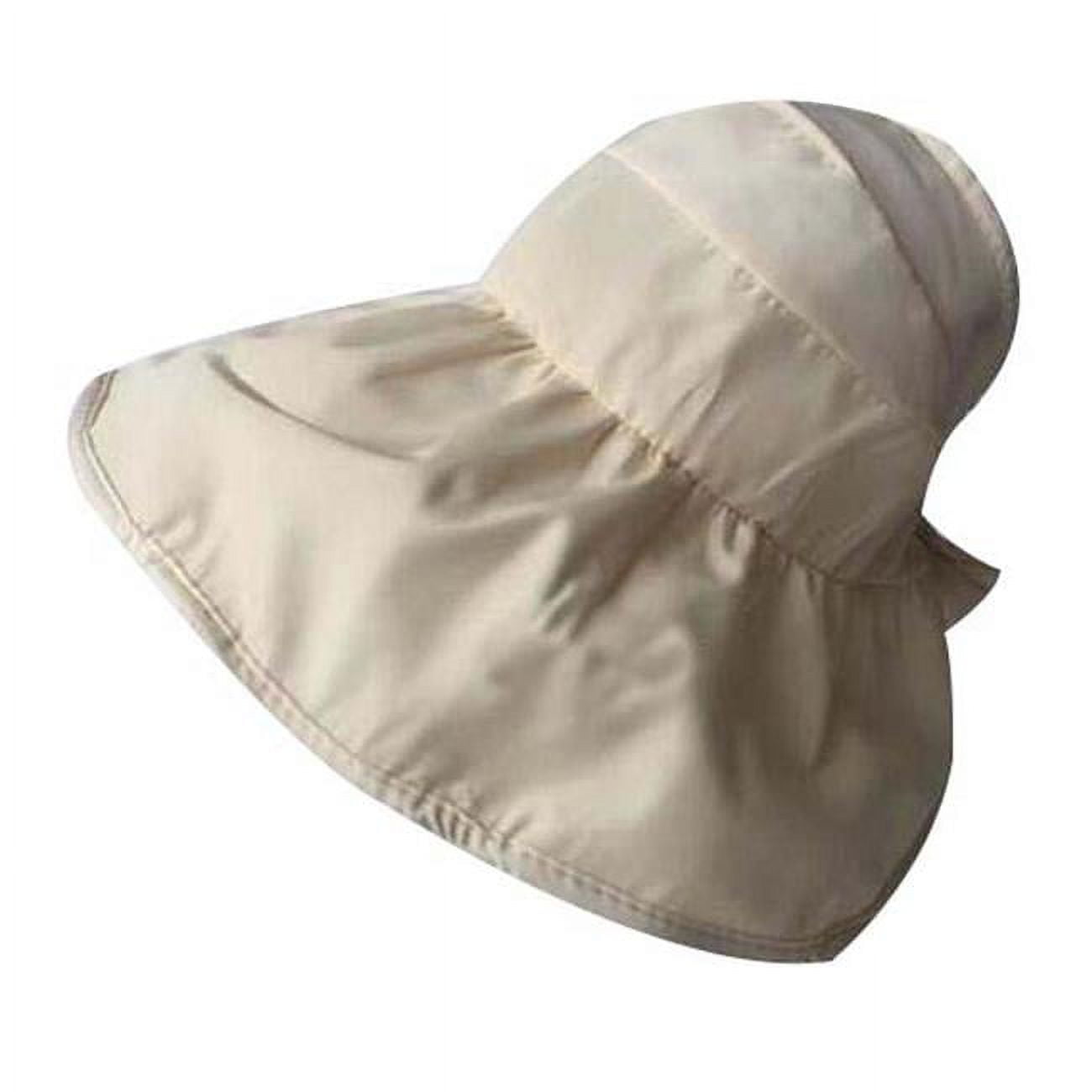 Panda Superstore  Womens Fashion Bonnet Adjustable Summer Floppy Wide Brim Sun Hat, Beige - Large
