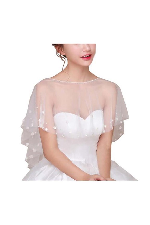 Womens Fashion Style Wedding Dresses Lace Bridal Shawls - Q