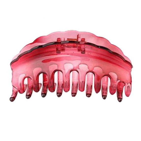 Panda Superstore Womens Plastic Beautiful Hair Clips - Light Red - 4.13 x 2.56 in.