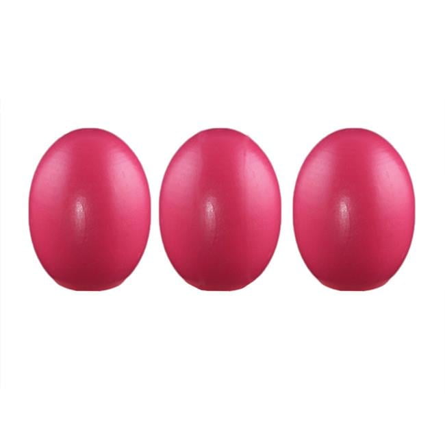 Panda Superstore  Wooden Blank Easter Eggs Kids Children DIY Creative Paintable Decoration, Rose Red - 10 Piece