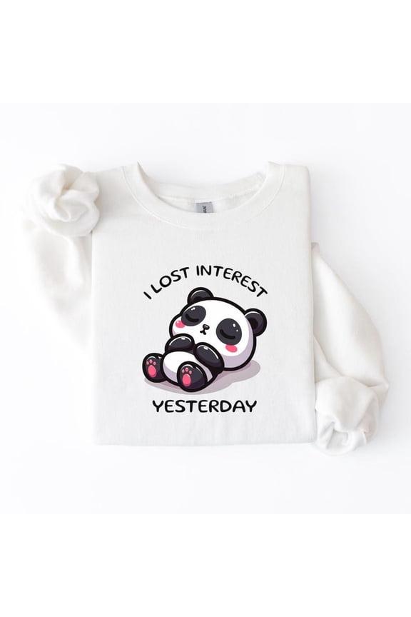 Panda Sweater "I Lost Interest" | Printed Graphic Top
