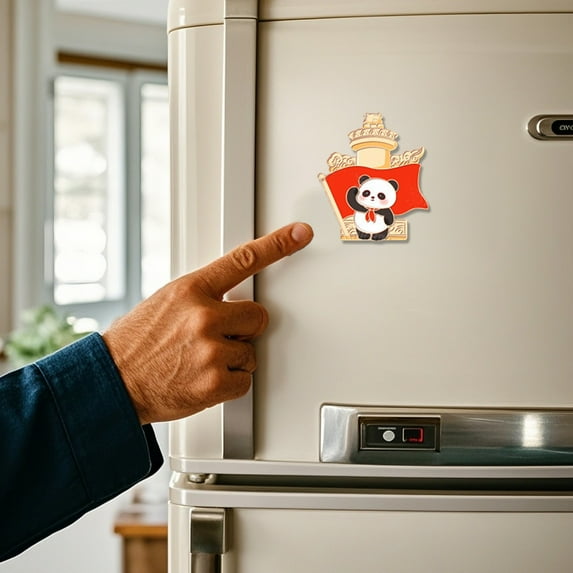Panda Themed Fridge Magnets, Chinese Style Refrigerator Magnets with Cute Panda Patterns, Decorative Magnetic Clips for Kitchen Office Whiteboards, Great Wall Inspired Gift for Home Decor