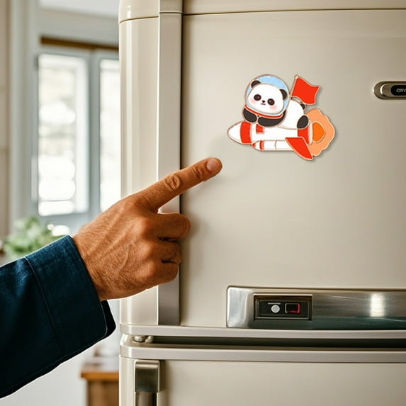 Panda Themed Fridge Magnets, Chinese Style Refrigerator Magnets with Cute Panda Patterns, Decorative Magnetic Clips for Kitchen Office Whiteboards, Great Wall Inspired Gift for Home Decor