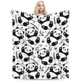 thumbnail image 1 of Panda Throw Blanket Soft Cozy Fuzzy Panda Blanket Lightweight Warm Fleece Plush Panda Blanket Panda Gifts for Kids Women Girls Bed Decor 40"X50", 1 of 6
