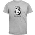 thumbnail image 1 of Panda Too Cute to Handle Mens T Shirt Heather LG, 1 of 1