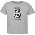 thumbnail image 1 of Panda Too Cute to Handle Toddler T Shirt Heather 2T, 1 of 1