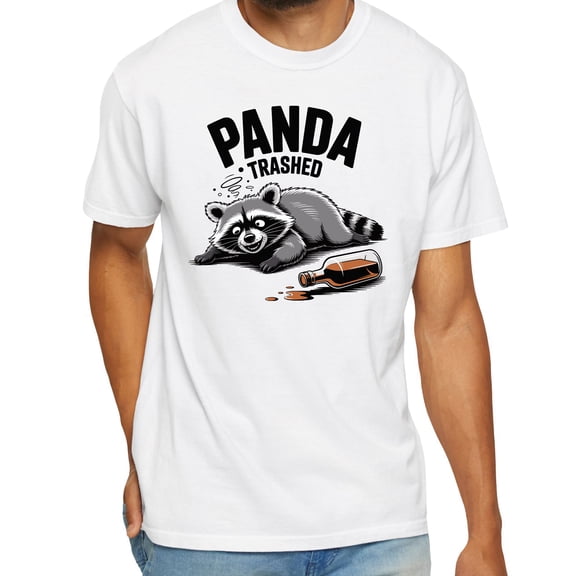 Panda Trashed T-Shirt – Funny Raccoon Humor Tee, Cute Animal Party Graphic Shirt
