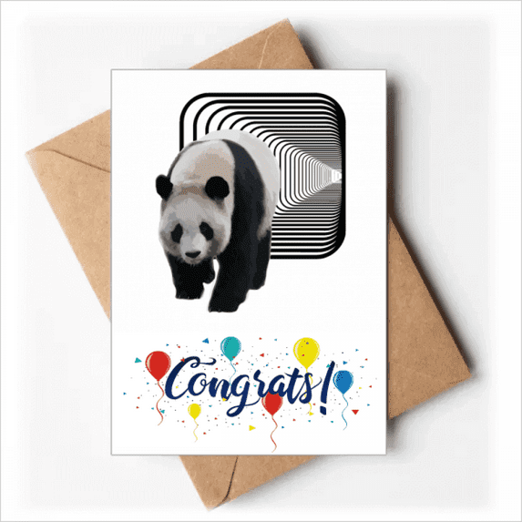 Panda Tunnel Walking Space Wedding Cards Congratulations Greeting Envelopes