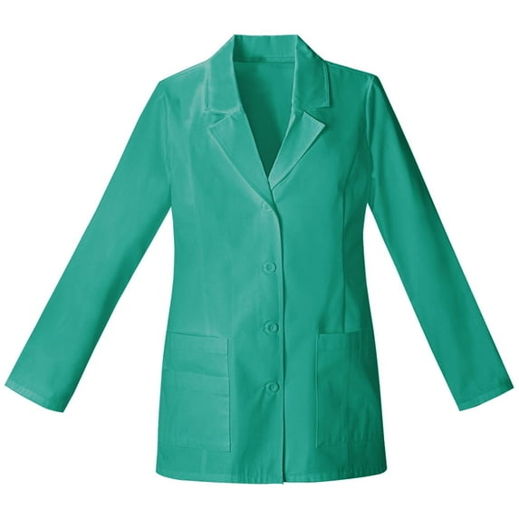 Panda Uniform Made To Order 29-Inches Women's Missy Fit Multi Pocket 4 Button Full Sleeves Short Medical Lab Coat