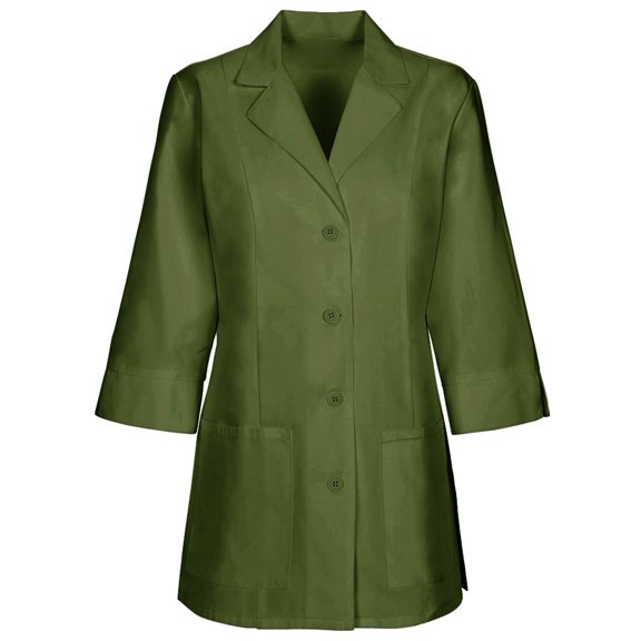 Panda Uniform Made To Order 30-Inches Women's Professional 4 Button 3/4 Sleeves Lab Coat