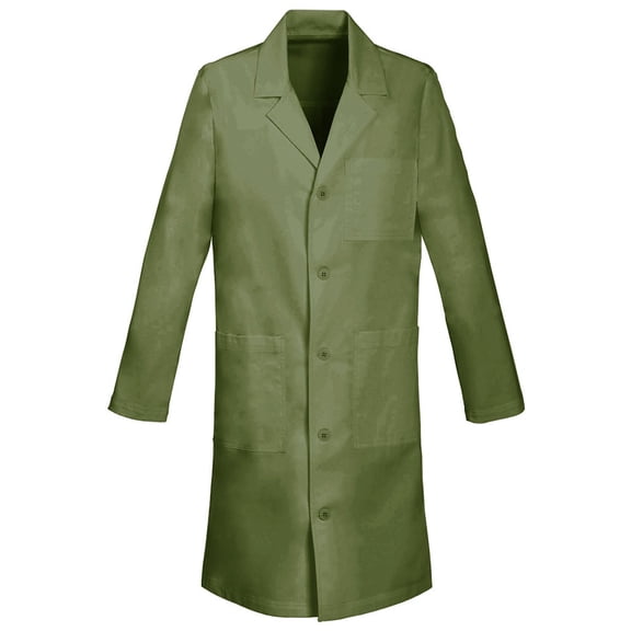 Panda Uniform Made To Order 40-Inches Unisex Notched Lapel 5 Button Full Sleeves Neckline Long Lab Coat