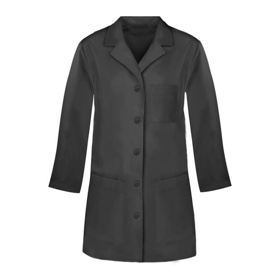 Panda Uniform Medical Lab Wear for Women, Doctor Coat, 2XL, Black