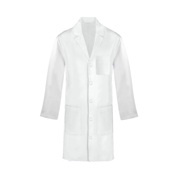 Panda Uniform Multi-Pocket Lab Coat for Men & Women, 3XL, White