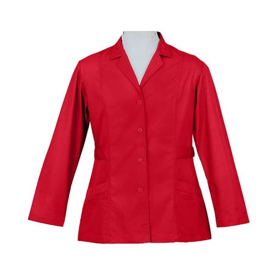 Panda Uniform by HeedFit Women’s 30" Custom Lab Coat for Doctors – 10XL Red