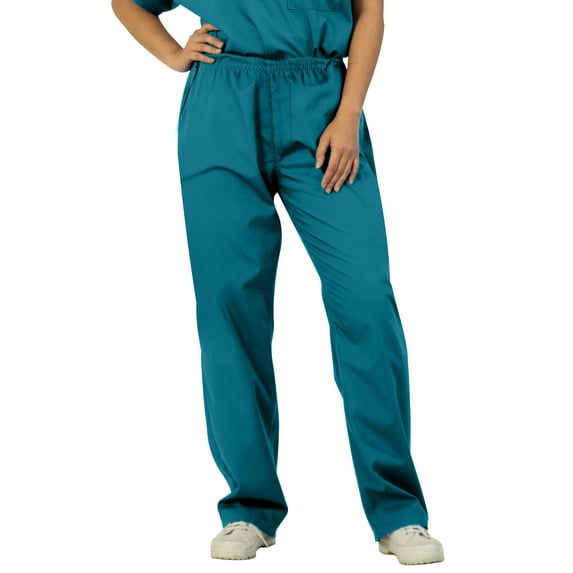 Panda Uniform by HeedFit Unisex Elastic Back Front Drawstring Scrub Pants, Teal, XXS
