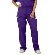 Panda Uniform by HeedFit Unisex Medical Scrub Cargo Pants with Pockets   Purple, 4XL