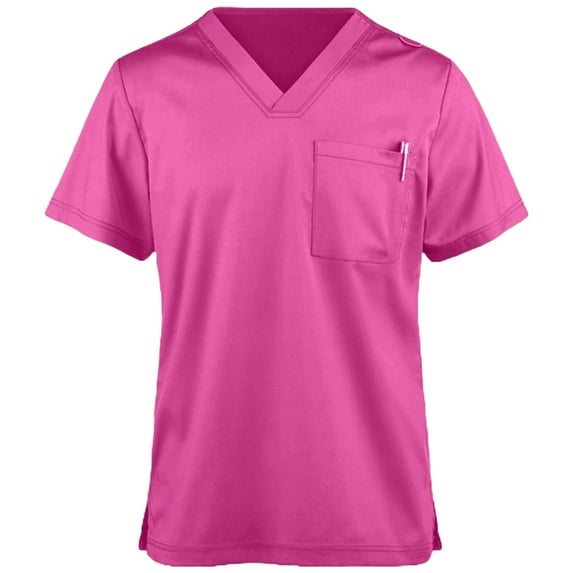 Panda Uniform by HeedFit V-Neck Single Pocket Scrub Top – Pink, 3XL