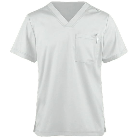 Panda Uniform by HeedFit V-Need Single Pocket Scrub Top – White, 4XL