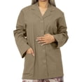 thumbnail image 1 of Panda Uniform by HeedFit Women's 32" Medical Lab Coat, Snap Front, Notched Lapel, 4XL, Khaki, 1 of 6