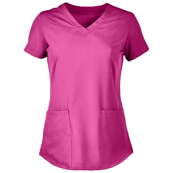 Panda Uniform by HeedFit Women’s Hem V-Neck Stretchable Scrub Top – 3XL Pink